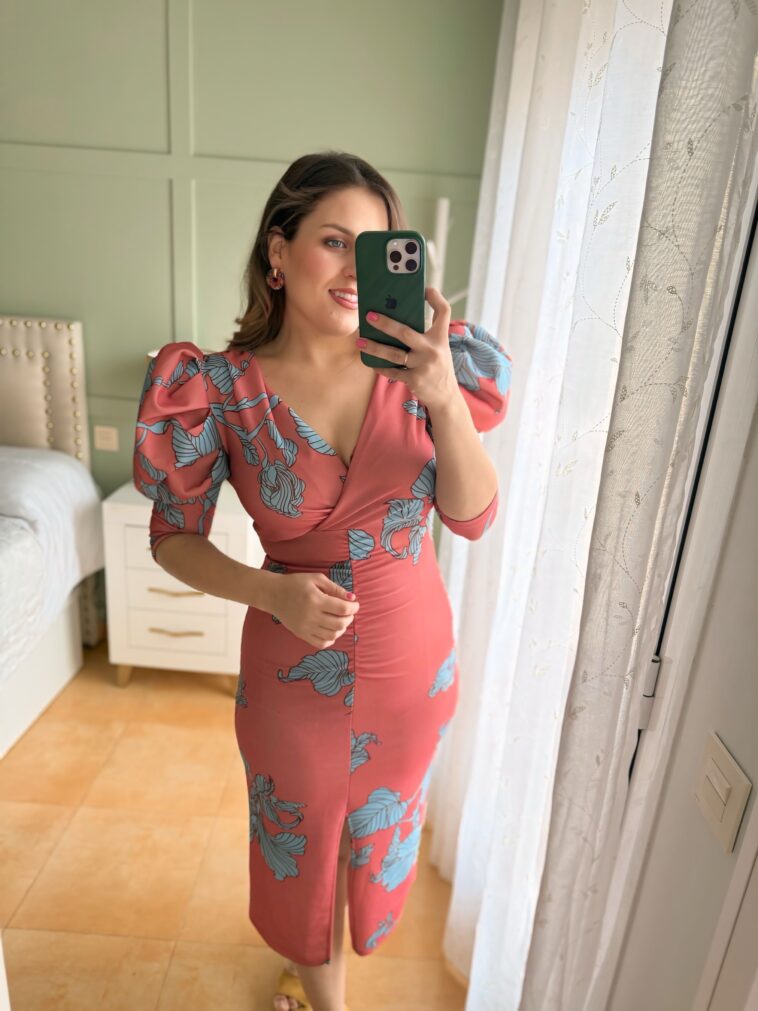 VESTIDO ESPIRAL CORAL - Imagen 3