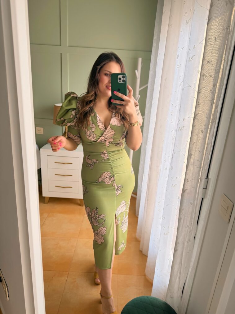 VESTIDO ESPIRAL VERDE - Imagen 2
