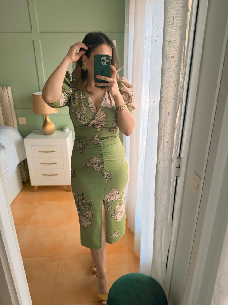 VESTIDO ESPIRAL VERDE - Imagen 3